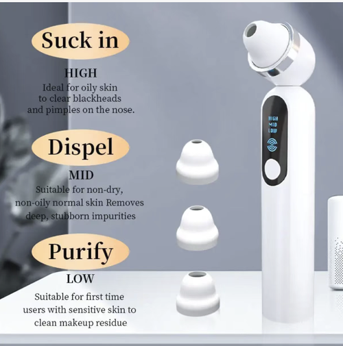 This visualized electric blackhead remover features a high-definition camera for precise and non-blind cleaning. It comes with three types of silicone suction heads, ensuring a thorough clean of the entire face with no blind spots. It gently removes blackheads without damaging the skin barrier, eliminating the need for manual squeezing and skin irritation. It is portable and convenient for home use, making it a professional beauty tool for pore cleansing and blackhead removal.