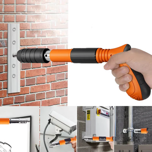 The world's first nail gun that can hit steel plates. Order today and get 40 nails for free.