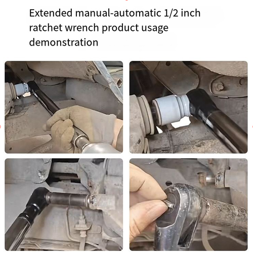 Extended ratchet wrench: A powerful tool for maintenance, precisely forged and durable. It supports both manual and electric modes. The industrial-grade extended design is suitable for narrow spaces. With a one-click forward and reverse switch, it is an all-round efficient and effortless choice for auto repair and industrial maintenance.