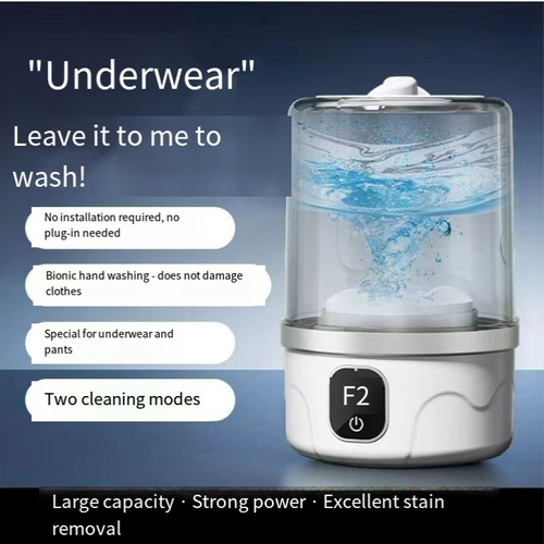 Portable Mini Fully Automatic Laundry Cup Wireless Charging Washing Machine Designed for Underwear and Socks