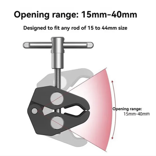 7-11 inch aluminum alloy magic arm stand, with crab-claw clamps for strong fixation, 360° adjustable universal joint, suitable for accessories such as monitors, lighting fixtures, microphones, etc. It is sturdy and durable, and is a practical expansion tool for photography live streaming creation. A set of brackets can meet various expansion needs, allowing you to easily create more creative shooting positions.