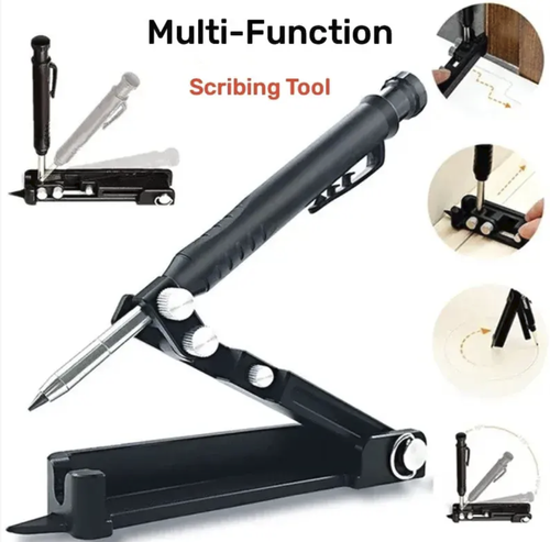 This multi-functional marking tool integrates modules such as deep hole punch and marking pen. It can precisely mark deep holes and is foldable, portable and labor-saving. The material is durable and suitable for woodworking, decoration and DIY scenarios. It is a practical and useful tool for improving marking accuracy and efficiency.