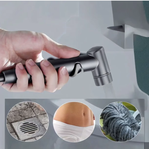 Multifunctional pressure-enhanced spray gun set, with powerful pressure and multiple water output modes. It can easily clean toilet stains and tile scale, and can also be used for watering flowers and washing pets. Installation is simple. The explosion-proof hose is flexible and has no dead corners. The metal material is durable and rust-proof, making bathroom cleaning efficient, easy and relaxing!