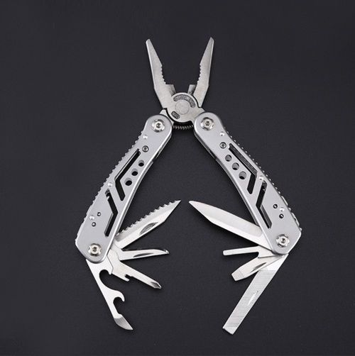 Stainless steel multi-functional pliers, integrating a variety of practical tools into one, with comprehensive functions and excellent durability. Whether for daily maintenance, outdoor exploration, or emergency situations, having it in hand makes it easy to handle various demands. With its small size, it possesses great power and is extremely practical.