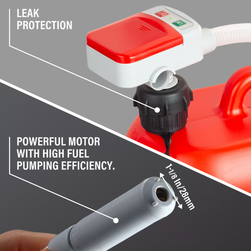 Powered by 4 AA batteries, with a pumping speed of 2.8 GPM. It is compatible with various liquids including gasoline and diesel. It has leak-proof function and automatic stop pump feature. The extended oil pipe is suitable for trucks and other equipment. It eliminates the need to lift the bucket and avoids leakage. It can be used by vehicle owners, farmers, and logistics personnel. It saves effort with a one-click oil transfer function and easily replaces manual operations.