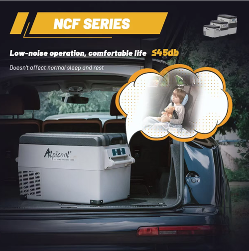 This CF series in-vehicle refrigerator: German technology implementation - wide temperature range of 20℃~20℃, dual use for both the vehicle and the home + three major vehicle protection features, 45° shock resistance and anti-shake, quiet and energy-efficient, suitable for all scenarios such as camping, self-driving, and home use, allowing you to always enjoy professional-level refrigeration freedom and peace of mind for food preservation.