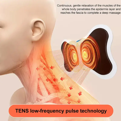 Portable Pulse Muscle Stimulator Neck Cervical Massage Patch Ems Mini Electric Massager