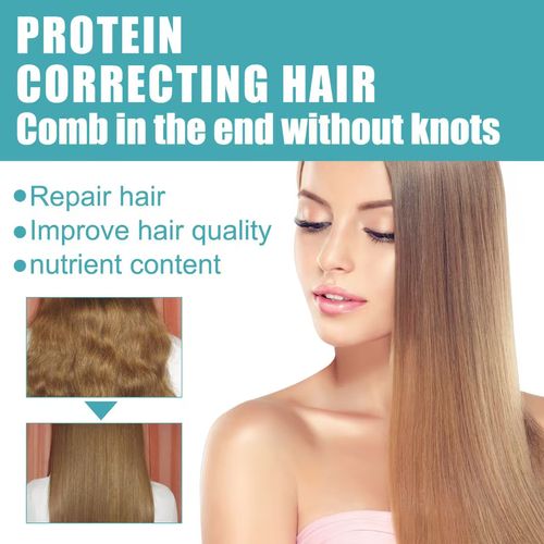 Order today and you will receive 3 boxes of the six-in-one mild formula protein deep nourishing and repairing hair conditioner. EELHOE protein hair conditioner can gently repair frizzy and damaged hair. It is easy to use at home and can create smooth straight hair without the need for hair clips. Its effect lasts for 2 to 3 months. It is suitable for natural curly hair, wavy hair, and hair damaged due to coloring or perming.