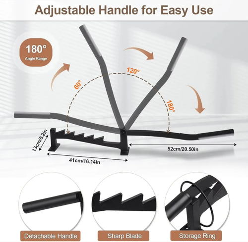 Manual wood splitter, a labor-saving tool for preparing firewood. Lever + adjustable handle design. Just press down to split wood, 80% more efficient than a hammer. Slot + lock for anti-slip rebound. Suitable for both beginners and experts. Reinforced metal, durable and sturdy. Foldable and wall-mounted, portable and doesn't take up space. Transform splitting wood from a tiring task to an easy one.