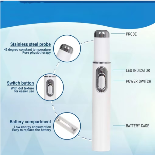 The ultrasonic laser wart removal pen is equipped with 30 years of clinical carbon dioxide laser technology. It can precisely remove moles, warts and skin blemishes, and alleviate the symptoms of rosacea within one week. The pen is small and portable, and can be operated with just one button. It enables you to easily handle various skin blemishes at home, and is gentle and non-irritating to the skin.