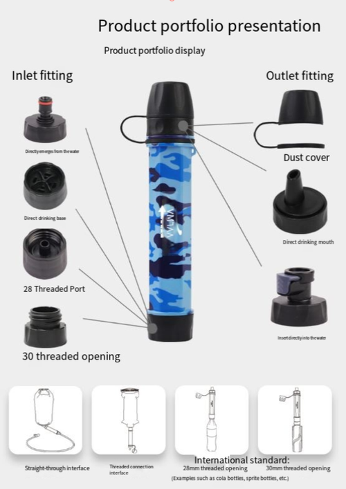 This portable water purifier removes 99.99999% of bacteria and 99.9999% of viruses with exceptional filtration performance. It can be used with a water bag or directly from a water source, making it ideal for long hikes and camping trips.