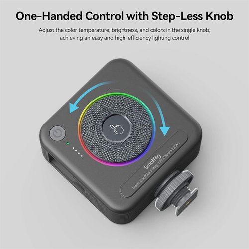 SmallRig Vibe P96 RGB Ring Light, Portable Handheld Selfie Fill Light for Phone, LED Pocket Light with 2700K to 6500K Bi Color Temperature, 95 plus CRI, Over 250LM Brightness, 2200mAh Rechargeable Battery, 5W Power, USB C Charging While Using, Cold Shoe Mount, One Fourth Inch Screw Mount, Compatible with Smartphone, Camera, Tripod, Ideal for Live Streaming, Vlog, Portrait, Food Photography, Outdoor Shooting, Compact and Lightweight Design, Beauty Makeup Ring Lamp.