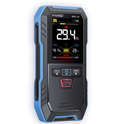 Digital sensor moisture meter, with 4 modes for precise water measurement. An excellent tool for quality control of wood and building materials. It utilizes digital sensing technology to accurately detect moisture without damaging the materials, making it an efficient tool for quality management.