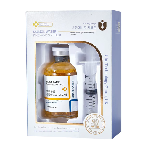 Royal Exclusive of the UK Salmon Moisture Kinetic Cell Anti-Wrinkle Serum. Order today and you'll receive 5 bottles. After applying it to your face, it will immediately melt and nourish fine lines, shrink pores, brighten tired skin, and give dry, oily or sensitive skin a fresh and moist glow instantly. It is portable and can be used for emergency skincare to stabilize your skin condition!