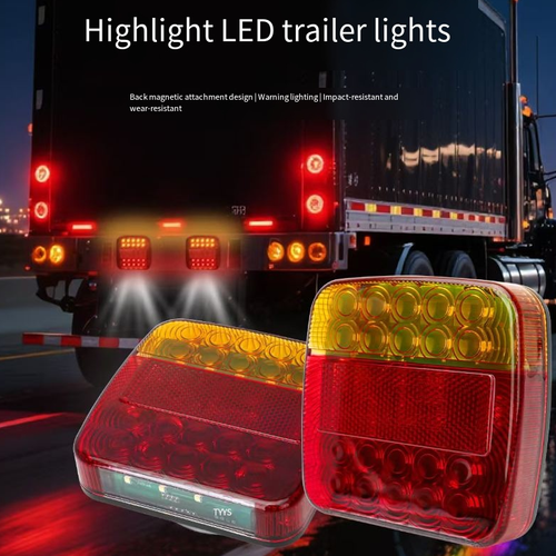 This LED car warning taillight is wire-free. It is securely fixed by both magnetic attachment and a bracket. It has stable power supply through cigarette lighter charging and offers long battery life. It has 30-meter wireless control lights. The turn signal and brake lights are eye-catching. It is waterproof and durable, suitable for various scenarios such as towing, temporary warnings, etc. It makes driving safer.