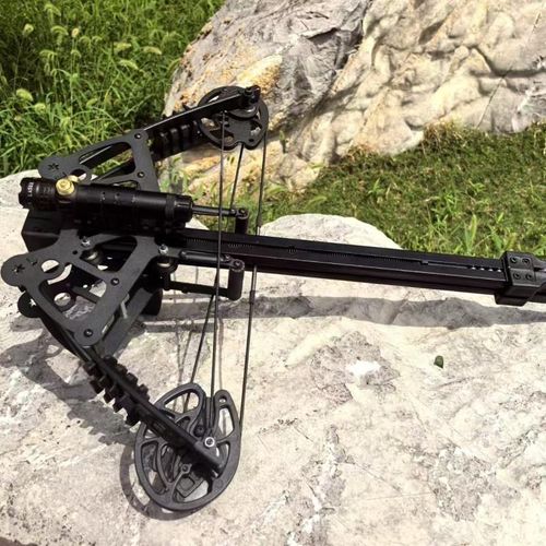 All-metal professional dual-purpose composite crossbow - High-precision and powerful outdoor hunting combat bow for practical use. Adult competitive shooting, vehicle-mounted fishing, wilderness survival multi-scenario tactical equipment. Professional-grade high-precision steel ball composite bow. Heavy-caliber high-velocity portable vehicle-mounted tactical crossbow. Strong shooting equipment for wilderness survival. Durable and specially designed for human use composite bow.
