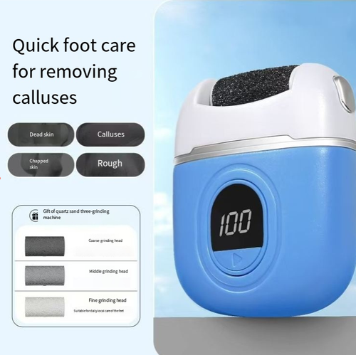 Electric digital foot grinder with digital dual-speed control, washable grinding head + pressure sensing, three grinding heads with 12000 RPM high speed, three-step grinding to remove calluses and dead skin, making your feet smooth and soft. Easy to handle for home foot care!