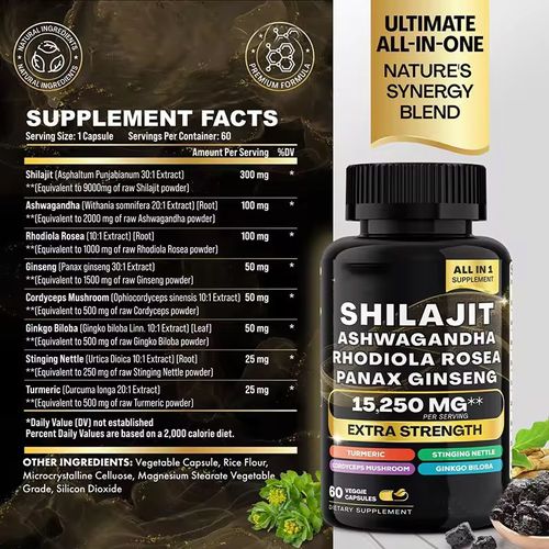 Today, I'm bringing the Male Energy Supply Station home directly - a powerful muscle-building powder combined with HiLiZhi nutritional seaweed capsules. A set consists of 2 bottles, each containing 60 capsules. If you place an order today, you'll receive 2 sets directly. These contain natural ingredients such as HiLiZhi, South African aloe vera, and rhodiola. 2 sets are enough for you to consume for half a year, helping you build firm muscles and regain full vitality.