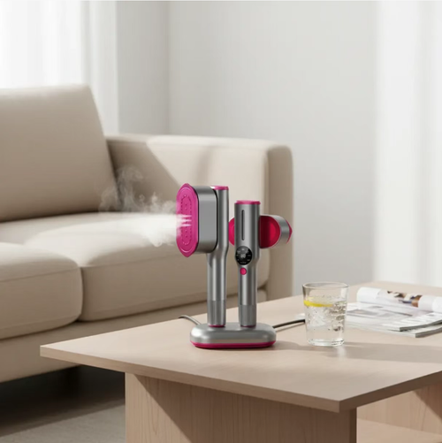 Foldable handheld steam iron, compact and portable, can be easily stored in a bag. Digital display with multiple temperature settings suitable for various fabrics. High-temperature pressurized steam quickly removes wrinkles, with both dry and wet ironing modes. A detachable large-capacity water tank is included, with built-in overheat protection. Ideal for home use and for ironing clothes during business trips or vacations.