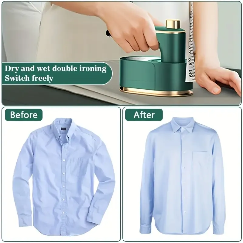 Compact Ironing Device, Quick Heating Mini Steam Iron, Travel-Friendly Mini Iron with Steam, Foldable And Rotatable Handheld Garment Steamer, Portable Flat Steam Iron