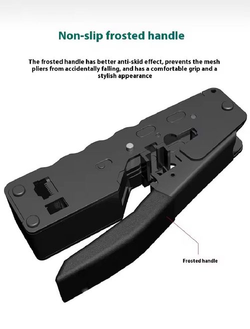 7-pin through-hole network connector, compatible with various types of connectors such as Cat5.Cat7.RJ11. The through-hole design combined with stripping and crimping functions makes it possible to complete network cable fabrication with just one tool. The high-strength steel has precise clamping, making it easy to hold and highly efficient. It is an all-in-one power tool for network cabling and DIY projects.