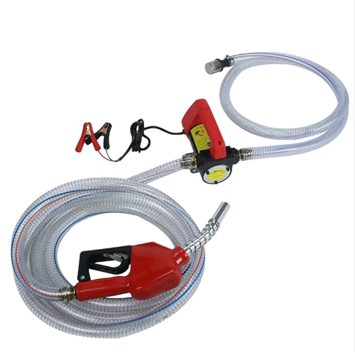This 24V diesel oil pumping kit is compatible with dual voltages. It features a powerful motor with high output power and efficient oil pumping capacity. It comes with a standard oil gun and thickened oil pipe, and is fully assembled for immediate use upon opening the box. It is lightweight and portable, making it a safe and efficient tool for diesel transportation in automotive repair, engineering, and outdoor applications.
