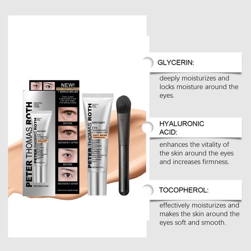 Order today and you will receive 2 eye brightening and moisturizing eye care creams. These creams contain three nourishing ingredients: glycerin, hyaluronic acid and vitamin E. They come with a special brush for easy application. The refreshing and non-greasy texture is suitable for all skin types. This is a gentle eye firming care product that can be used daily. It can immediately improve eye sagging and reduce deep wrinkles.