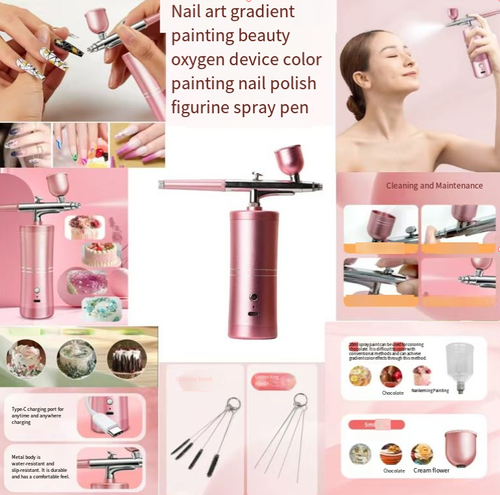 This portable charging spray pen gun is equipped with a 0.3mm fine nozzle, ensuring a fine and even misting effect. The wireless lithium battery design is free from constraints, suitable for nail art, model making, cake coloring and acrylic spraying. The stainless steel material is easy to clean and is an excellent tool for creative work in various scenarios. Enable every inspiration to be precisely realized, and infuse more colors and creativity into life.