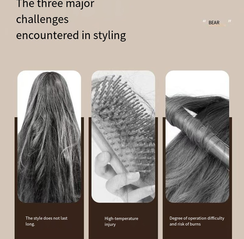 Low-temperature anti-scorching cold air straightening device: 82° curved edge design, featuring ceramic heat-conducting coating, dual hair protection black technology, 5 precise temperature adjustment modes, suitable for fine and thick hair, completing straightening and curling hairstyles in one step. 24-hour lasting styling, no need to get up early to quickly create a curling effect, easily achieving natural and undamaged fluffy curls. Hurry and place your order now!