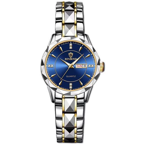 Romantic time, staying together on the wrist! This blue - dial and gold - trimmed couple's watch has an exquisite appearance and accurate timekeeping. It witnesses every moment of love flowing and carves an exclusive time mark for each other's love and company.