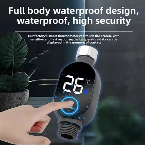 Smart shower thermometer, accurate temperature measurement, better control of water temperature, and prevention of scalding