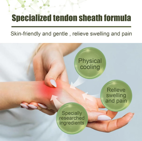 If you place an order today, you will receive 5 bottles of tendon membrane gel spray. This product features a cold compress gel formula and combines herbal essences such as rhodiola, ginseng, angelica, safflower and mint. Spray it on your wrists and fingers, and it will quickly provide a cooling sensation. Use it 1-2 times a day. It can effectively relieve hand fatigue, prevent and improve tendon problems, and make your hand movements more flexible.