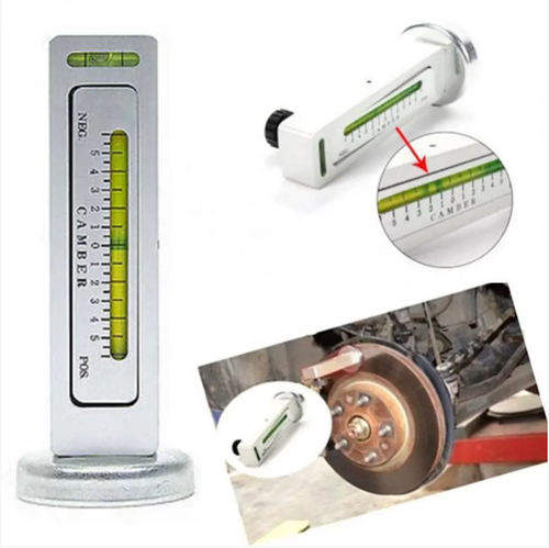 Automobile magnetic level gauge, strong magnetic force for stable attachment to the wheel hub, precisely measures the wheel inclination angle and beam angle, the data is accurate to the millimeter level. It can be used for four-wheel alignment and suspension repair. Compact and portable, suitable for emergencies. The operation is simple and intuitive, easy for beginners to master. Resistant to drops and durable. Must-have for auto mechanics and self-driving enthusiasts.