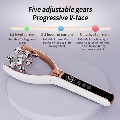 Upgraded Dual-Roller Beauty Device: Dual rollers + EMS microcurrent, 5 strength settings, lifts jawline and reduces swelling. RF radiofrequency + red and blue light, promotes collagen production, reduces acne and stabilizes skin. Rose gold body, lasts for half a month with one charge, 5 minutes daily, enjoy anti-aging and slimming at home like in a clinic. Portable and doesn't take up space, a must-have beauty tool for the lazy.