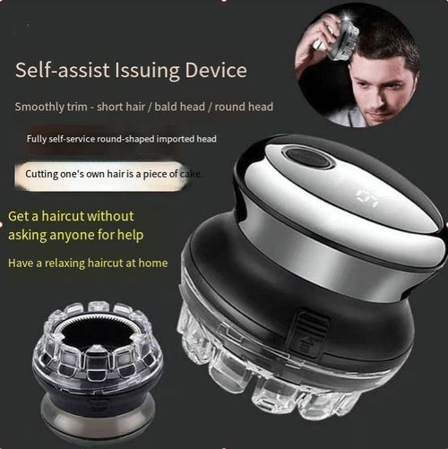 Full Self Help Flying Saucer Hair Shaving Flat Cut Home Hair Clipper,Our design concept is to cut hair in three seconds