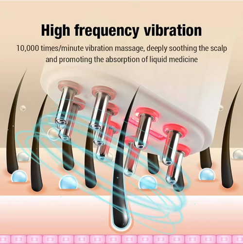 This scalp massage comb is a convenient hair care gadget: The press-type liquid release precisely delivers the essence without waste. The combination of red light, EMS microcurrent, and high-frequency vibration promotes absorption. It stops automatically after 10 minutes with intelligent timing. It's suitable for both night owls and hair care enthusiasts. You can enjoy professional-level scalp SPA right at home.