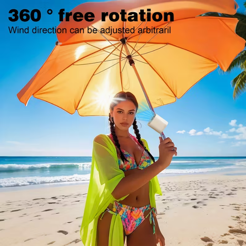 Portable Car Clip Fan 360° Rotatable 100 Speed Wind 12V USB Rechargeable Electric Fan Low Noise Mini Fan Clamp Anywhere