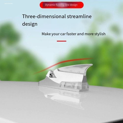 Universal wind power shark fin warning light for cars without wiring or drilling. Three-dimensional, streamlined, dynamic flow design. Seven-color flashing, high-brightness LED bulbs. Cool decorative lights on the roof for night driving to prevent rear-end collisions. Environmentally friendly and energy-saving. No external power supply required. A car accessory that combines safety warning and fashionable aesthetics.