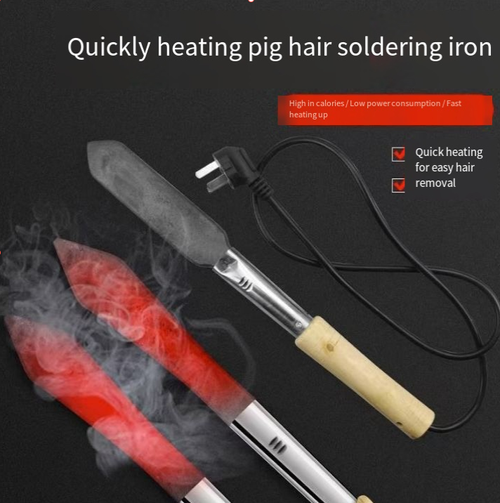 Say goodbye to the hassle of pork fat! The quick-heating soldering iron takes just 3 minutes to make meat handling easier. The high-quality material ensures even heating without damaging the meat. The wooden handle provides a comfortable grip. With it, you can fully enjoy the deliciousness without the worry of fat.