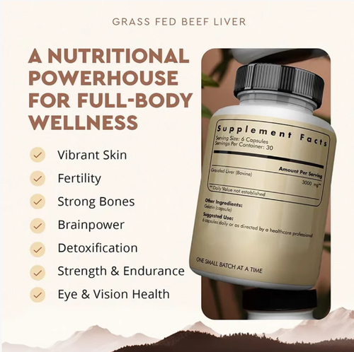 Order today and you will receive 2 large bottles, totaling 240 capsules of immune-boosting grass-fed beef liver capsules. These capsules are extracted from the livers of cattle raised on natural pastures. They contain no additives and are rich in pure natural nutrients. They can optimize metabolism, enhance immunity, provide energy, and offer multiple protective effects, thus leading to a brand-new healthy lifestyle.