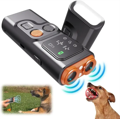 Soundwave Anti-Barking Device, 20KHz - 30KHz ultrasonic dual mode (frequency sweeping + fixed frequency) suitable for all types of dogs. Gentle intervention to stop barking without disturbing others. Equipped with high-power LED lights, portable and easy to operate. It is a thoughtful tool for managing barking during walks and promoting harmony between humans and pets.