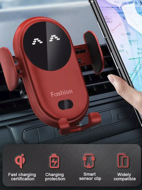 Infrared intelligent sensor car mount, with a red tide appearance that fully showcases modernity. The mount automatically opens and closes when the phone is brought close, making it safer to take and put away without manual operation. It can rotate 360 degrees to adapt to various scenarios, has a stable and non-slip arm, and the air outlet is ready to use upon installation. Combining technology and practicality, it offers you a new smart driving experience.