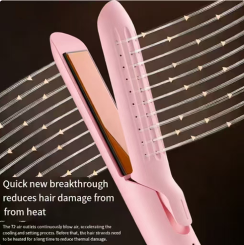Low-temperature anti-scorching cold air straightening device: 82° curved edge design, featuring ceramic heat-conducting coating, dual hair protection black technology, 5 precise temperature adjustment modes, suitable for fine and thick hair, completing straightening and curling hairstyles in one step. 24-hour lasting styling, no need to get up early to quickly create a curling effect, easily achieving natural and undamaged fluffy curls. Hurry and place your order now!