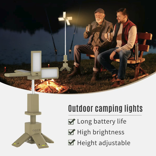 This multi-functional magnetic camping lamp is equipped with a 14000mAh large-capacity battery, supporting an extremely long 9-25 hours of continuous use and reverse charging. The three-sided foldable lamp panel supports three different lighting modes. Combined with a height-adjustable tripod and magnetic design, it is an all-round lighting companion for camping and emergencies. It makes every night bright and warm, providing protection for travel and emergencies.