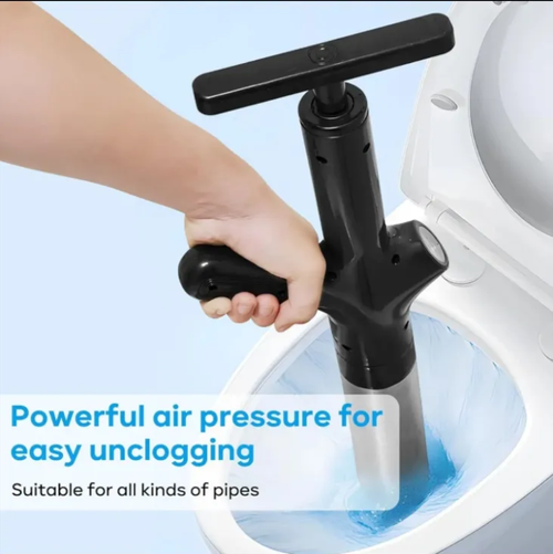 Stainless Steel Electric Model high-pressure air pumping pipe unclogger, made of 304 stainless steel, which is durable and resistant to corrosion. The powerful motor releases high-pressure air flow. It is equipped with multiple-sized compatible connectors, making the operation simple and easy even for women to handle. It saves money and effort, and solves the problem of pipe blockage.