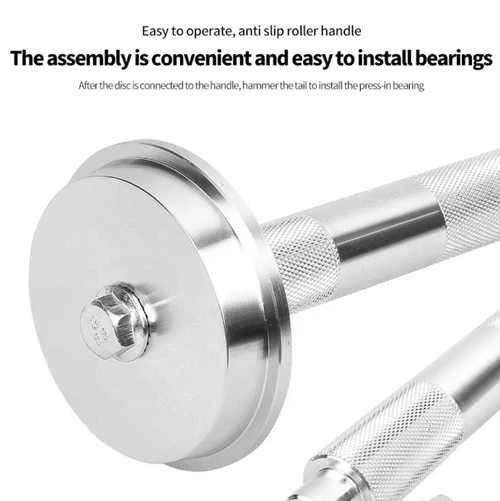 Automobile bearing installation tools, 8 types of installation plates + guide rods, suitable for bearings of various models. 6061 aluminum alloy with anodized treatment, resistant to rust and wear. The pressing force is evenly distributed to avoid damage. It is more stable than the knocking method and easier for beginners to operate. The tools are classified and stored in a toolbox for portability.