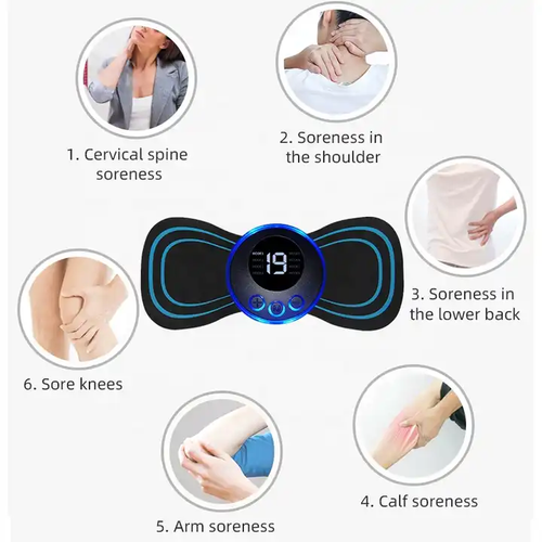 Portable Pulse Muscle Stimulator Neck Cervical Massage Patch Ems Mini Electric Massager