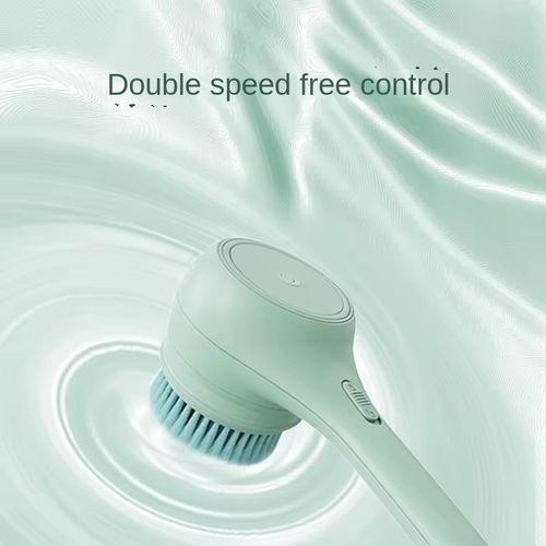 Multi-brush all-scenario compatible electric shower brush: 180° rotating long handle covering the back, joints, dead area. Electric deep cleaning system. 5 functions of brush heads (daily cleaning, gentle facial cleansing, soothing massage, exfoliation management, deep skin cleansing). Oil removal and dust removal. Relieves body fatigue. An efficient home tool that covers all aspects of bathing, cleaning and care for the entire body in one package.