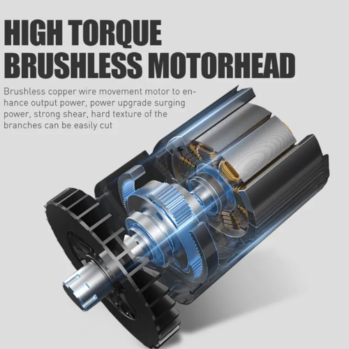 Brushless electric hedge trimmer, 21V brushless dual-mode power, high-torque motor for easily trimming thick branches. Comes with a tool box, lubricating grease and all other necessary accessories. Comes with a spare battery for worry-free power supply. Highly recommended by professional gardeners, this trimmer is efficient and effortless for garden trimming.