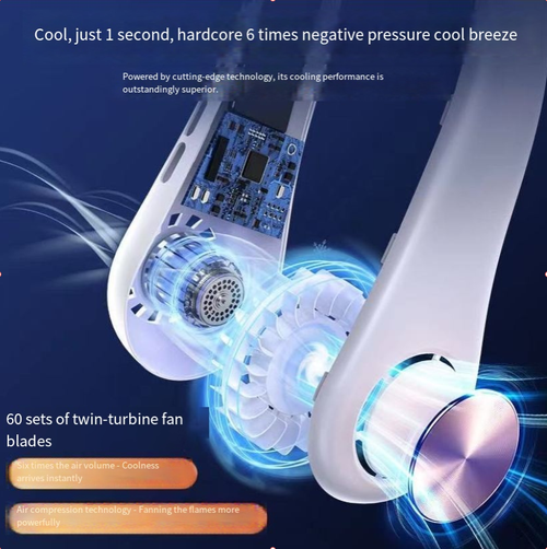 USB Rechargeable Portable Neck Fan
